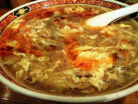 中国ラーメン揚州商人の「酸辣湯麺（すーらーたんめん）」