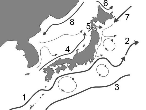日本列島を囲む海流